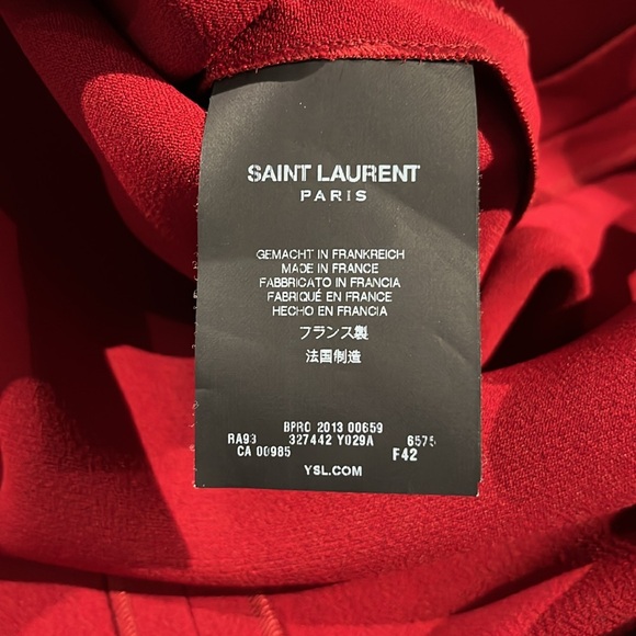 Saint Laurent AW/13 Red Cap-Sleeve Classic Tube Mini Dress - Picture 8 of 9